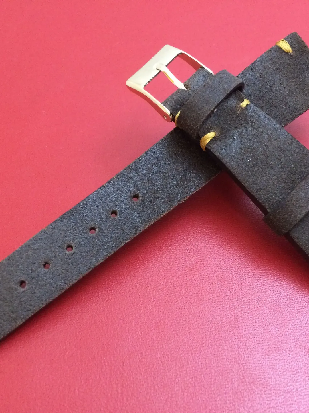 Leather watch band, Nubuck watch strap, Leather watch strap, Nubuck watch band, 19mm, 20mm strap, Brown, 16mm buckle, FREE SHIPPING