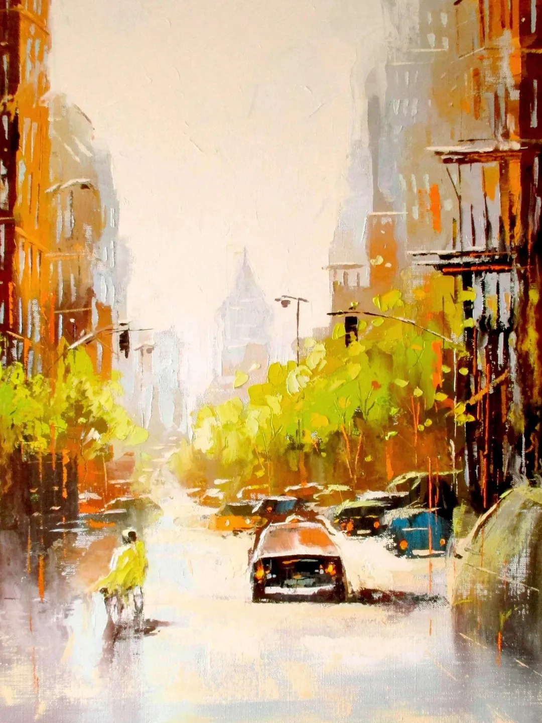 New York Painting Original Oil Painting on Canvas, Modern City Painting by "Walperion Paintings"