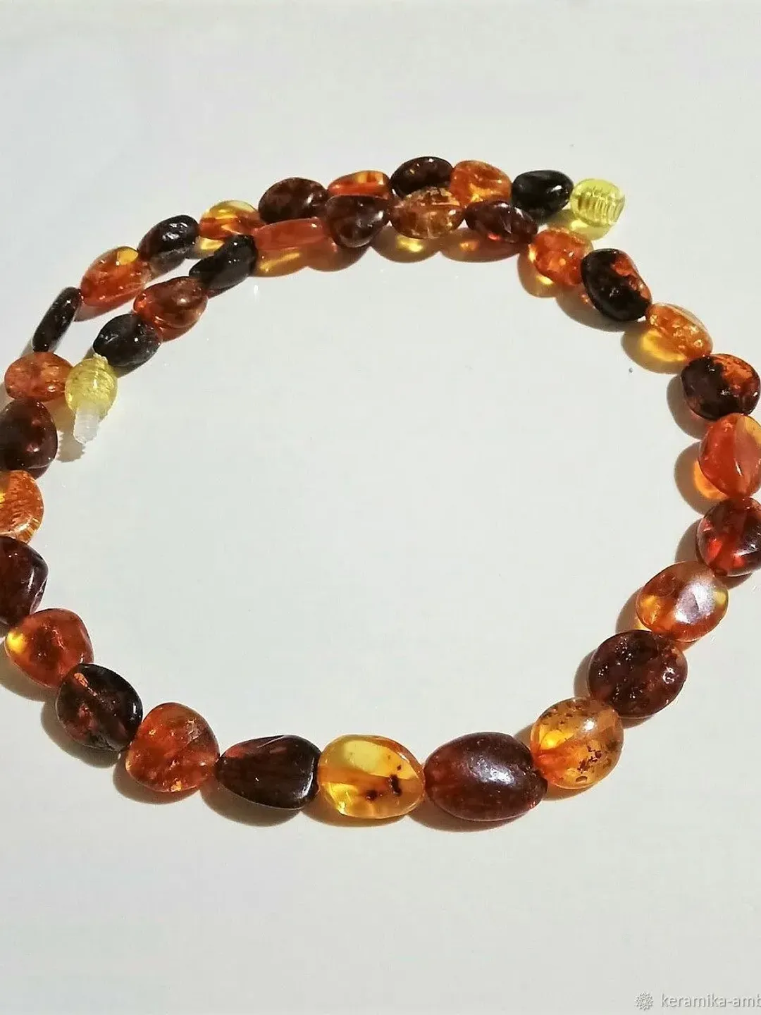 Amber Necklace Healing Bead Necklace for Teenager Young Woman Gift from Anxiety Gem Stone Real Amber beaded jewelry 16 inch