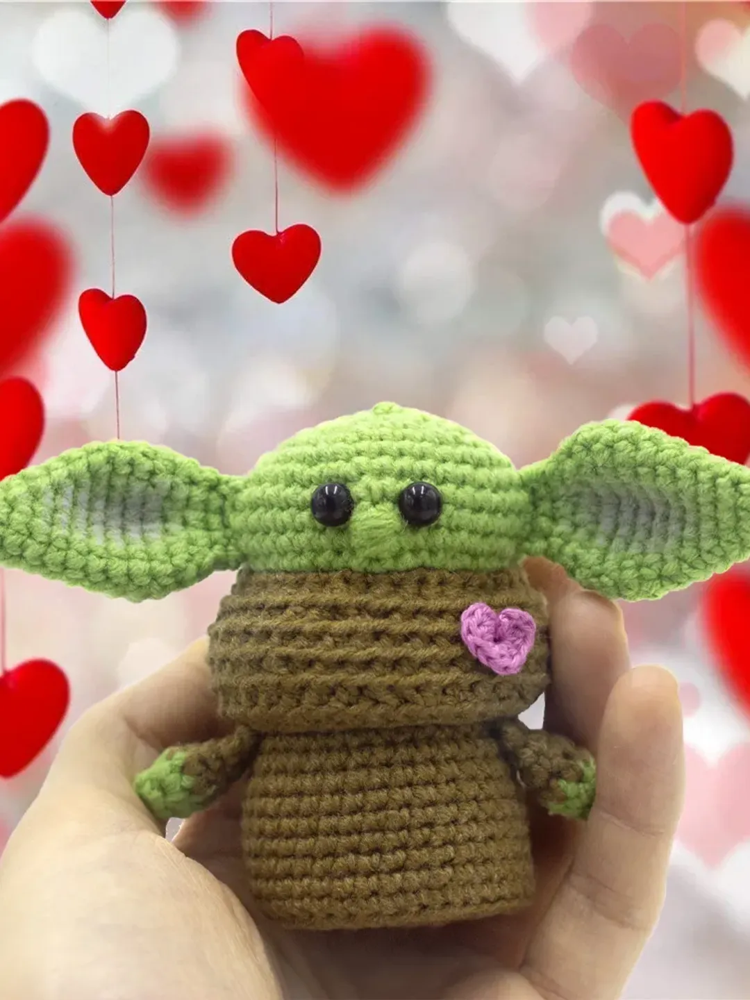 Baby child, baby alien green, Valentine gnome gift, star gnome, mini baby toy, baby doll, baby alien toy, amigurumi doll