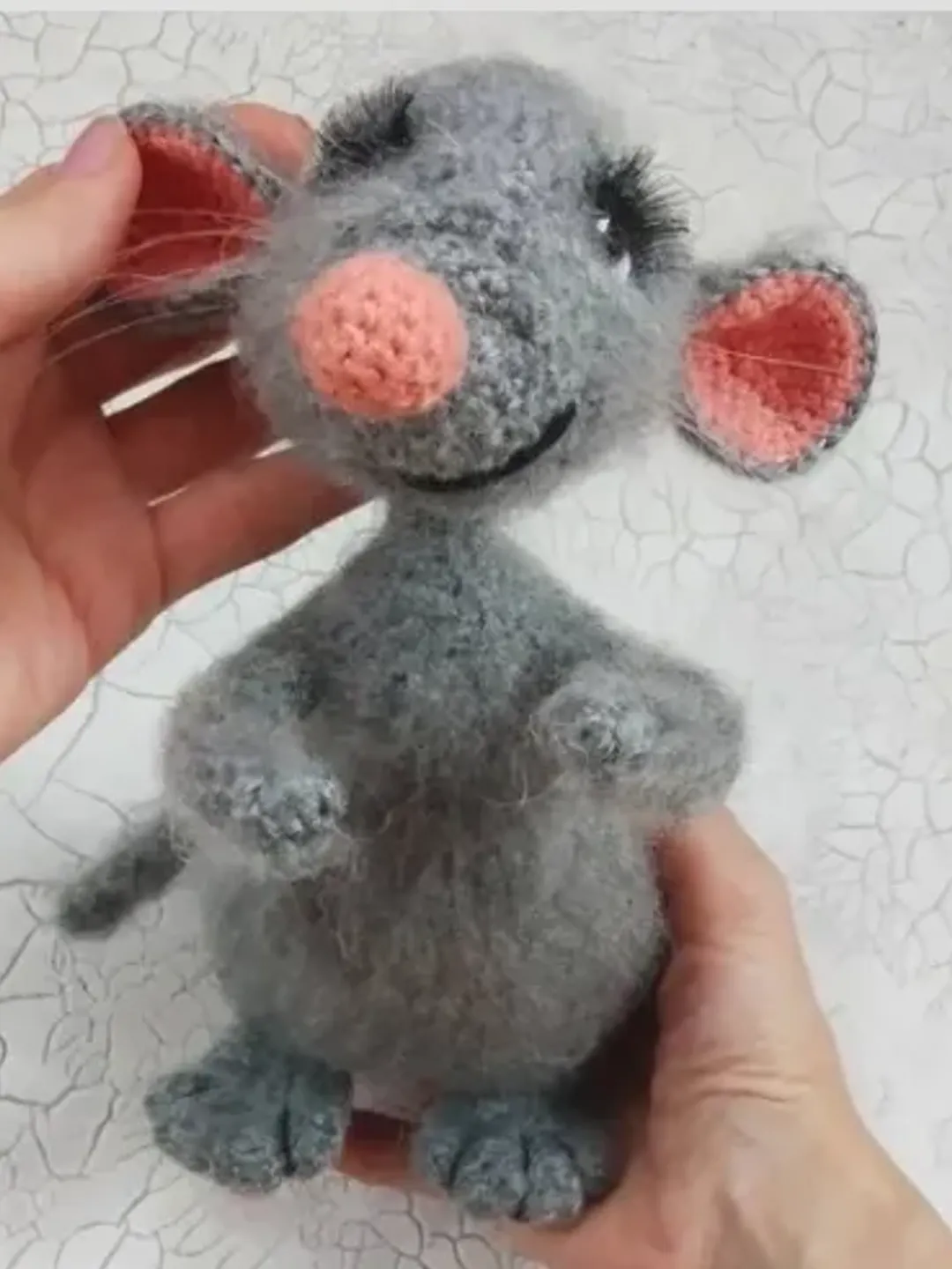 stuffed animal plush fluffy small rat to order, fluffy mouse with wire frame inside