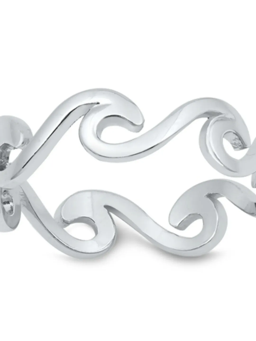 Sterling Silver Wave Ring Wave Toe Ring Wave Thumb Ring Wave Band 925 5mm Sturdy Thumb Ring Rings for Women Size 4 to Size 12