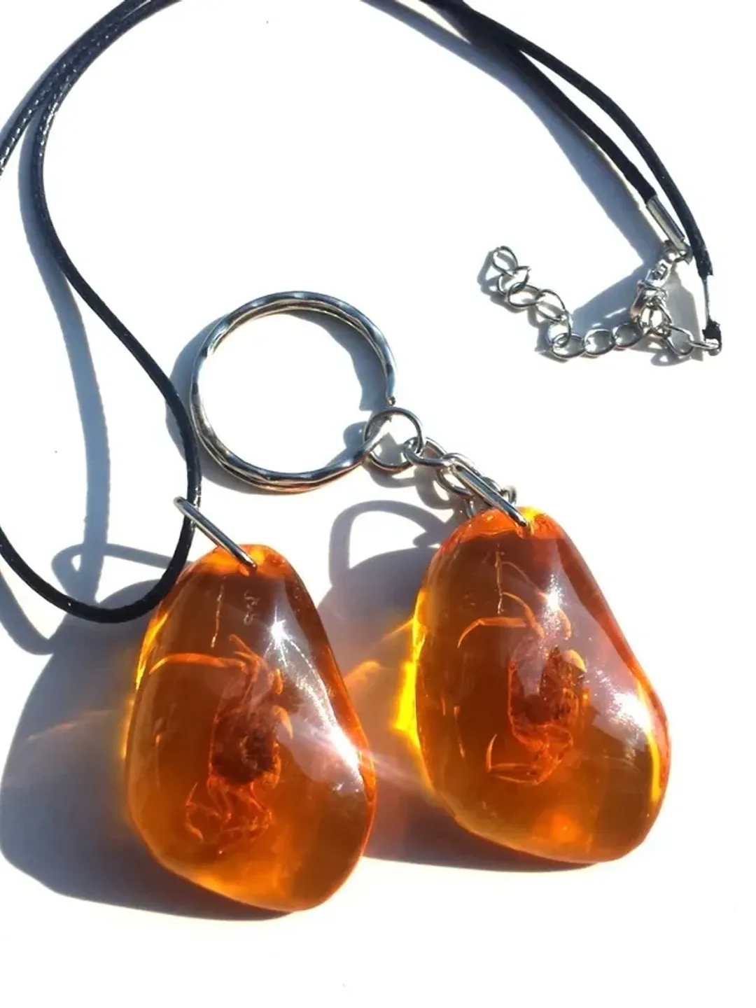 Real Crab in Amber Resin Cancer Pendant Necklace Amulet necklace Animal jewelry gift children birthday gift cancer