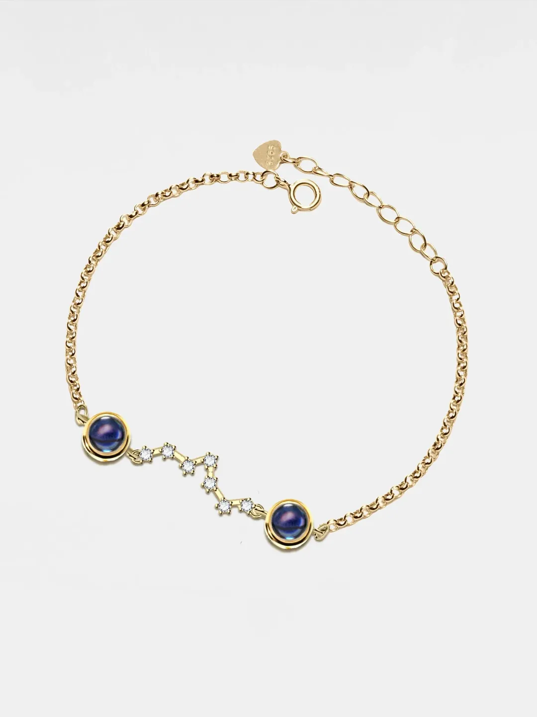 PERIMADE Big Dipper Projection Bracelet • Personalized Picture Inside Bracelet • Sterling Silver Keepsake Jewelry • Trendy Best Friend Gift