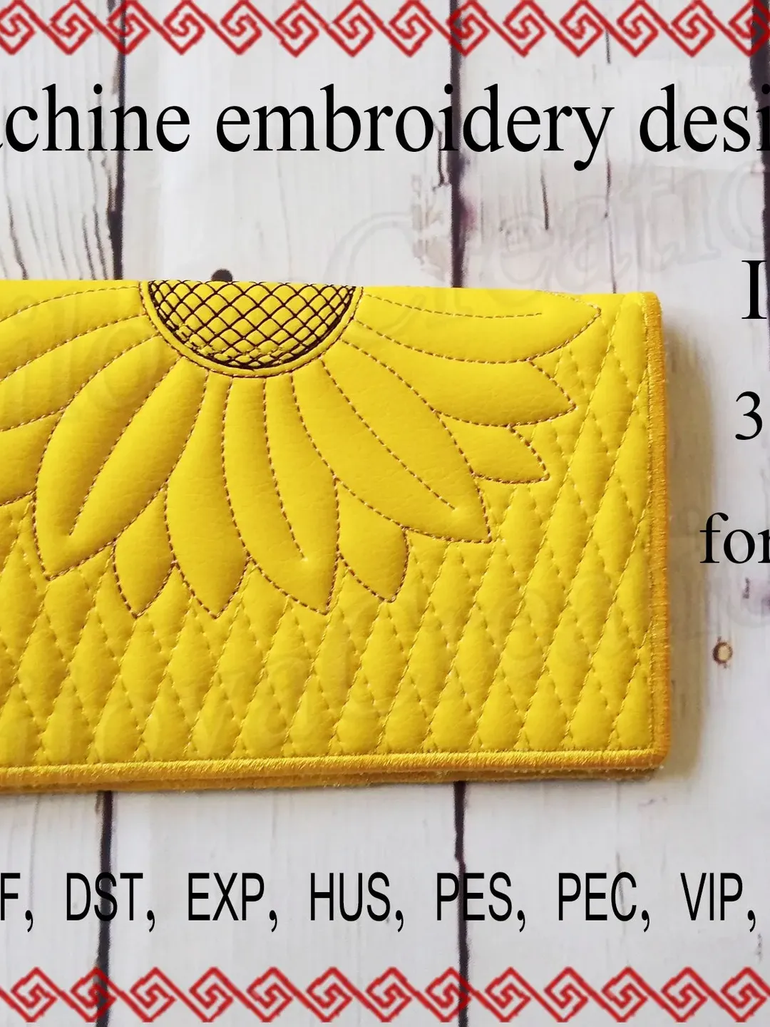 Cover for planning In the Hoop embroidery designs trapunto Cover for diary Machine embroidery case ITH checkbook embroidery Instant Download