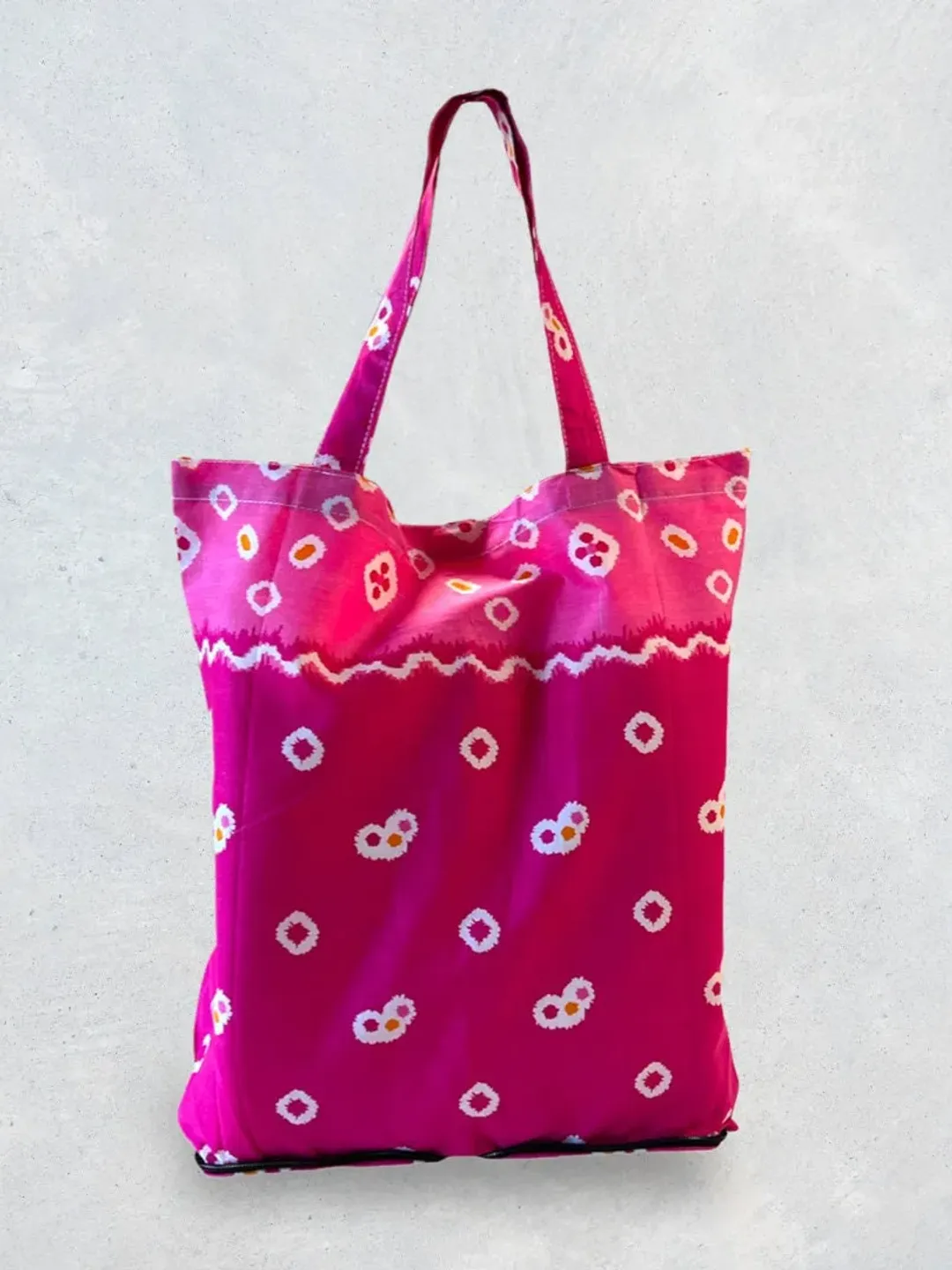 Reusable Shopping Bag | Foldable Batik Tote | Teal Batik Tote | Batik Grocery Bag | Boho Chic Gift | Pink Red Black Teal Green Tote