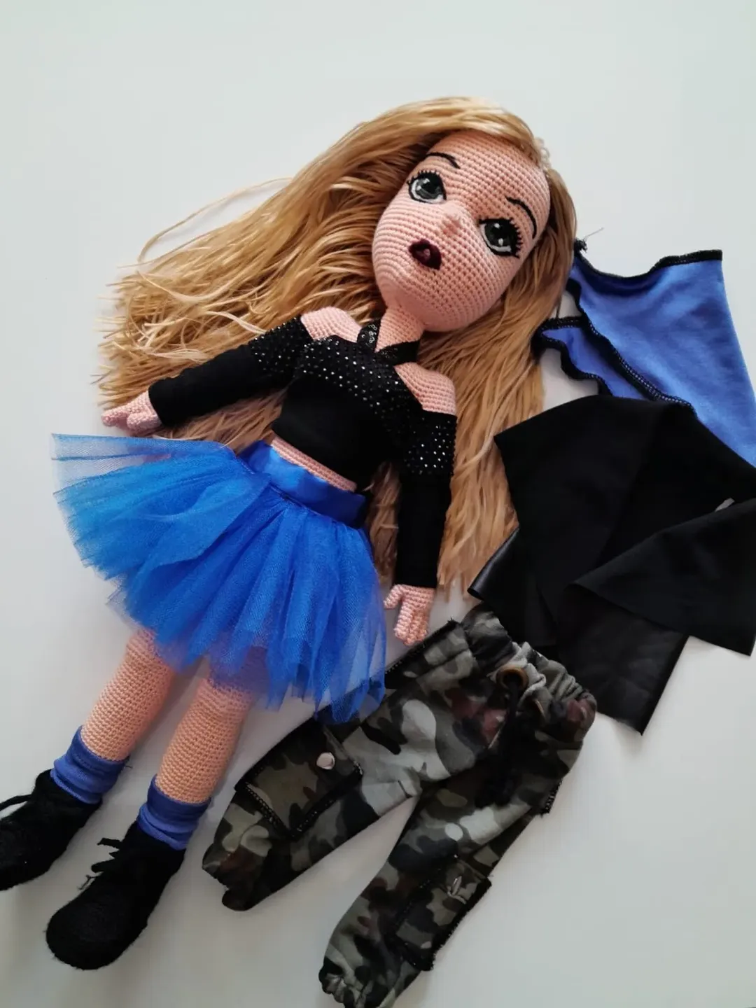 Handmade Amigurumi Dolls, Fall Baby Shower Crochet Plush Baby Doll, Sister Birthday Gift, Valentines Day Preppy Room Decor Aesthetic