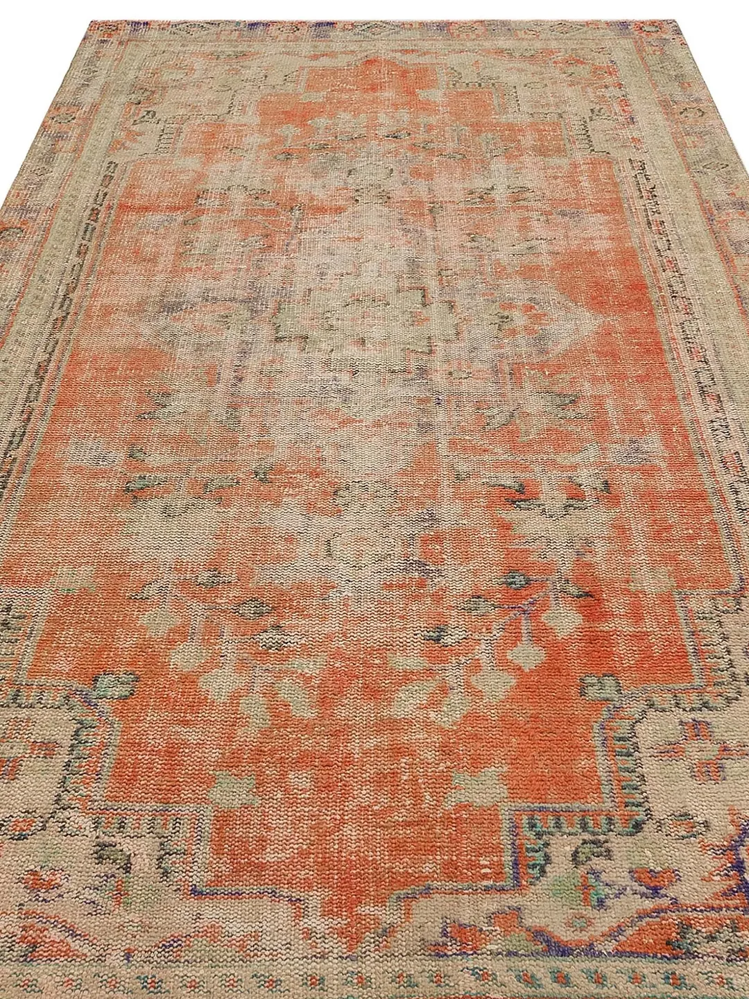 Warm Up Your Living Room with an Orange Turkish Rug - 170x277 cm