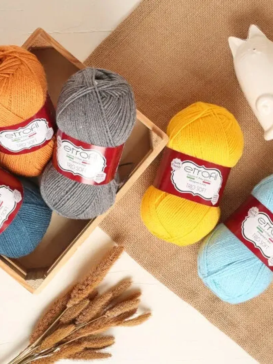 Etrofil Trio Soft Yarn / 100g Yarn / Etrofil Trio Soft Yarn Knitting and Crochet Yarn, Machine Washable 40C, Tumble Dry