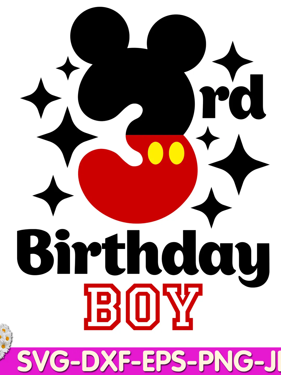 Mouse Number Three Mouse The third birthday Oh Toodles, I'm 3  digital design Cricut svg dxf eps png ipg pdf cut file