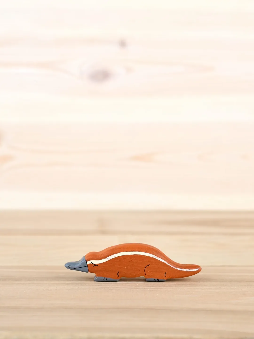 Wooden Toy Platypus figurine Australian animals Duck mole figure Duckbill