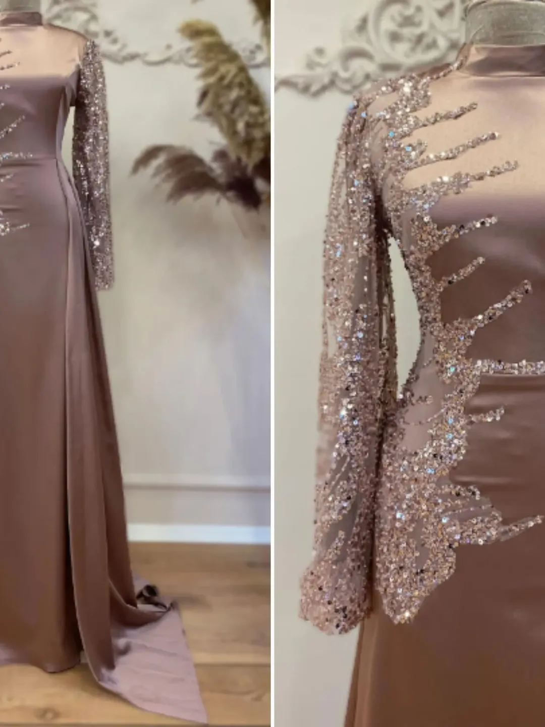 Ahunare Wedding Dress, Muslim Evening Gown, Nikah, Islamic Wedding, Engagement, Bridesmaid, Maxi Dress