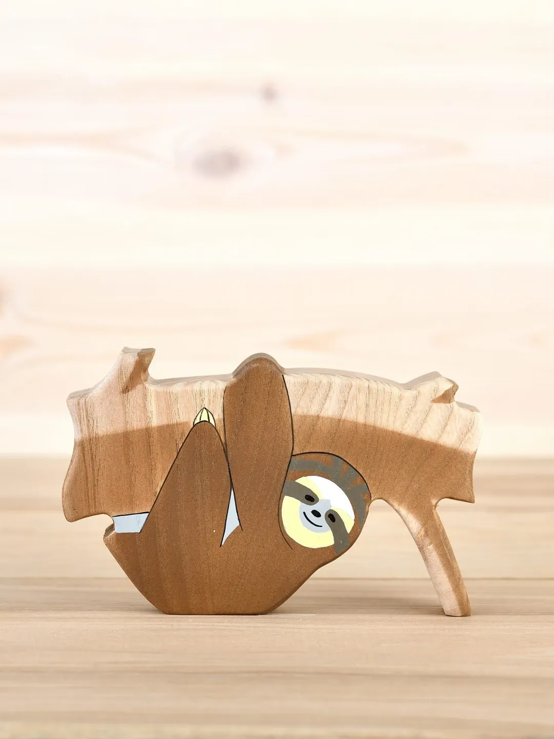 Wooden Sloth toy Lazybones Amazon animals Rainforest figure