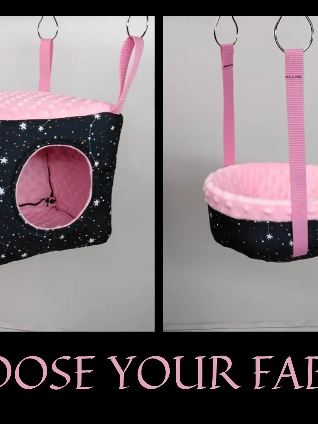 2 piece rat hammock set, chinchilla hammock set, ferret hammock set, rat cage accessories, set of hammocks for small animals