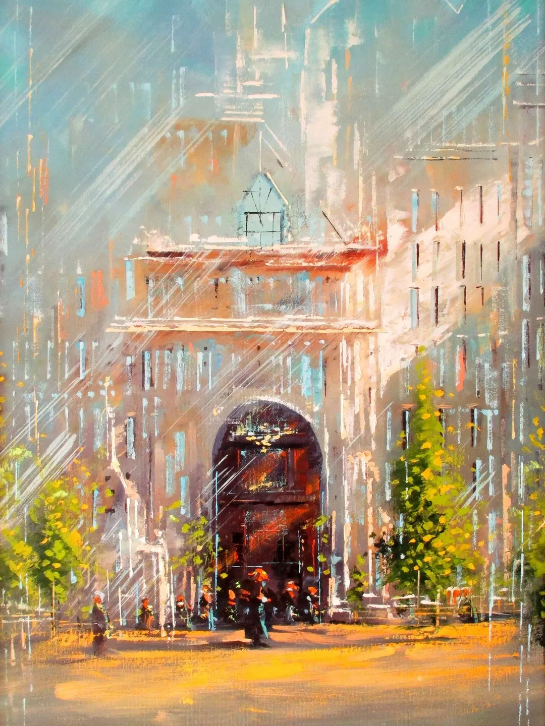 New York Painting on Canvas Modern Impasto Painting Original Art by "Walperion Paintings"