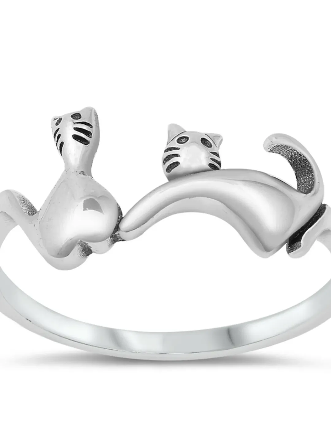 Sterling Silver Cat Ring, Cat lover Ring, Cat Jewelry, Cat lovers jewelry, Cat Ring for her, Cat Toe Ring, Kitty Cat Thumb Ring Size 4 to 10