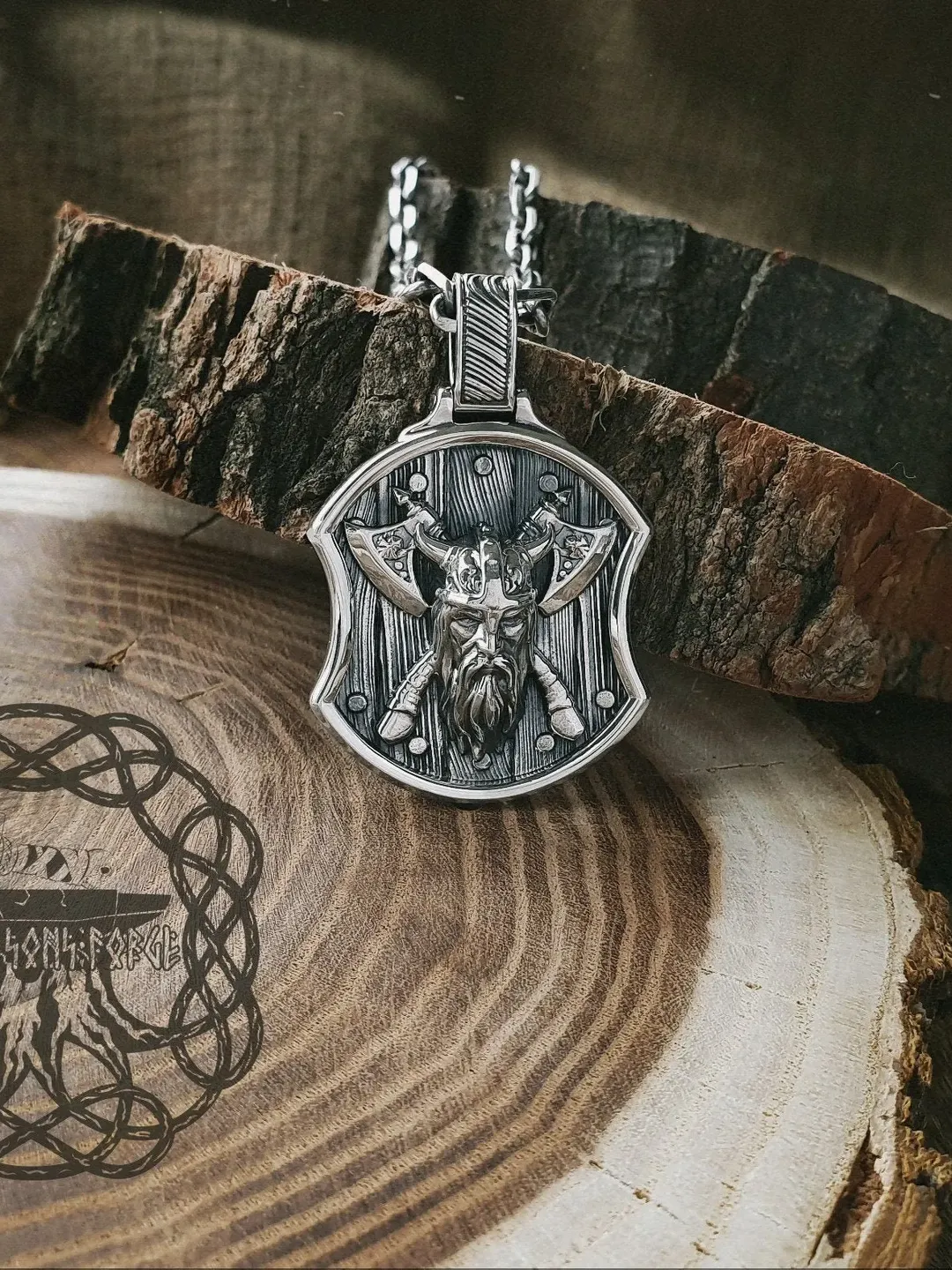 Berserker Pendant, Berserk Pendant, Sterling Silver Viking Pendant, Norse Pendant, Viking Jewelry, Viking Necklace, Viking shield