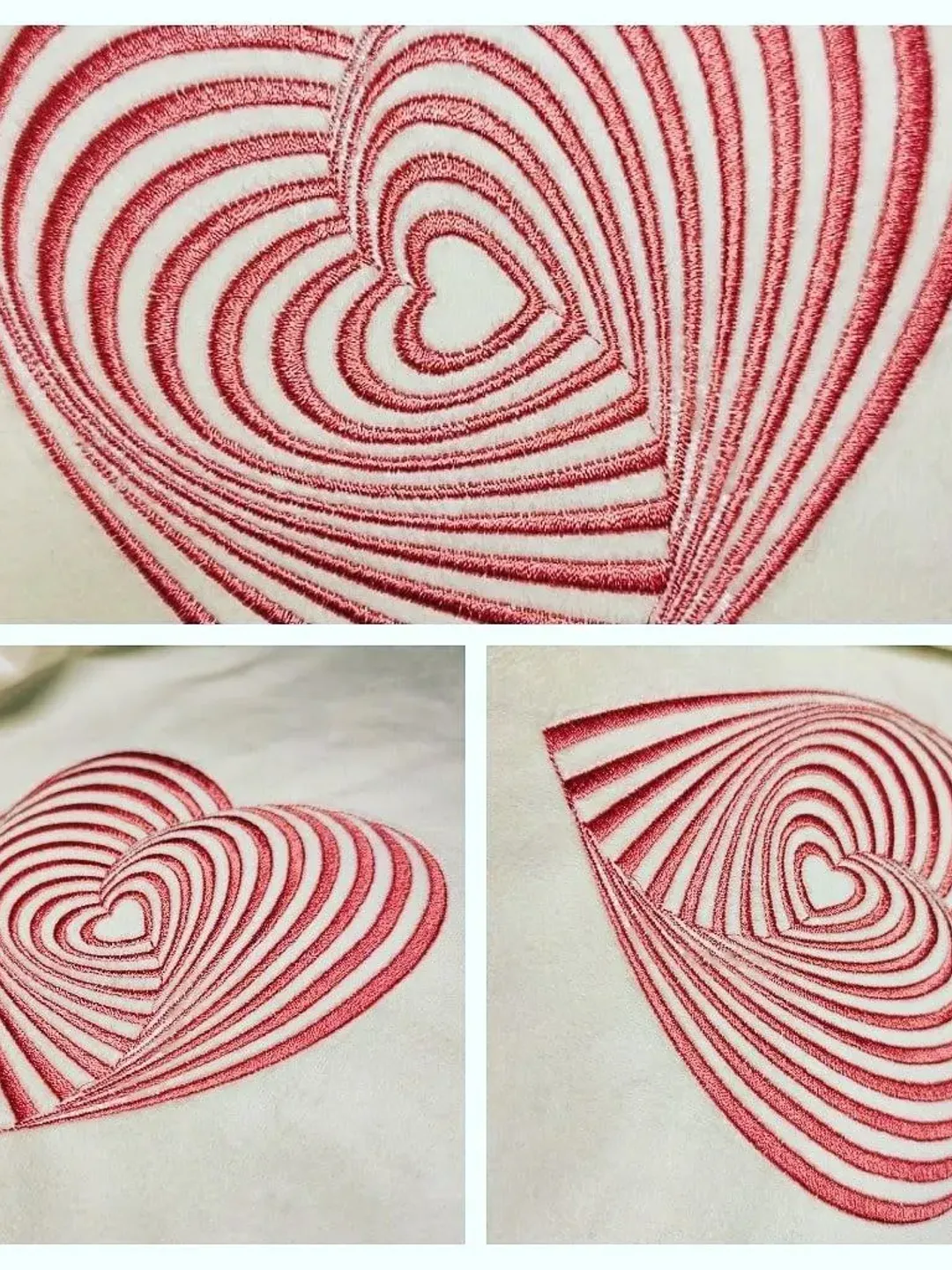 Heart machine embroidery design