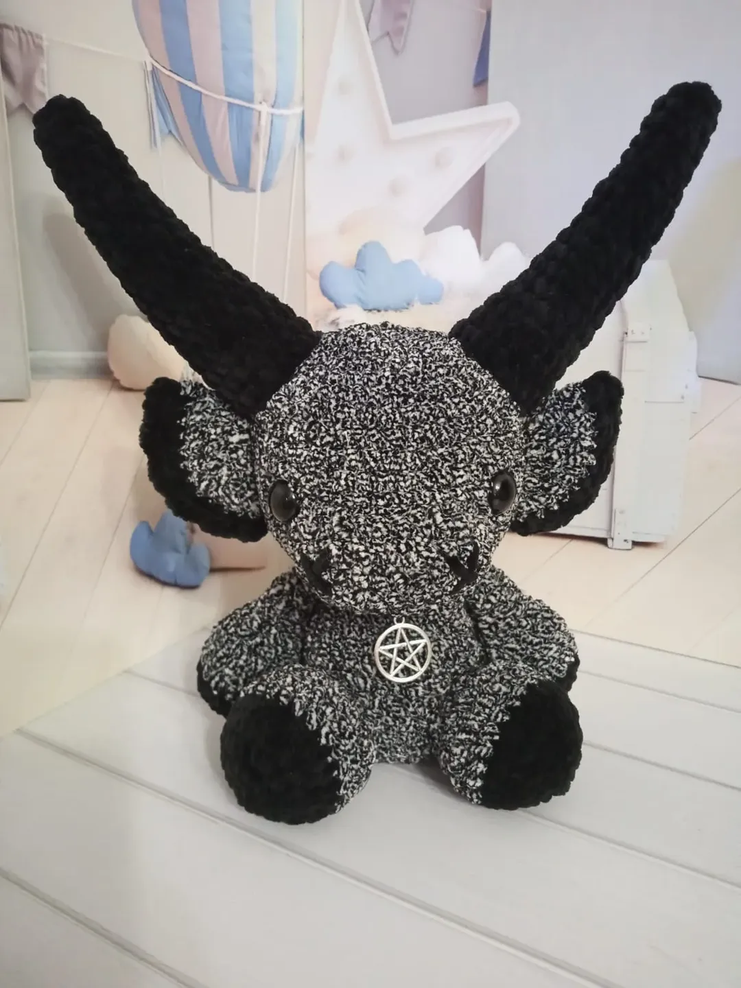 Crochet baphomet toy
