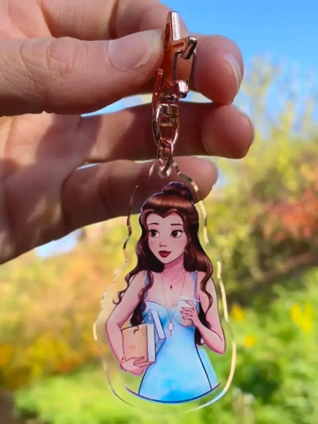 Beauty Princess Keychain |  Keychain | Small Gift | Kids Gift | Disney Art