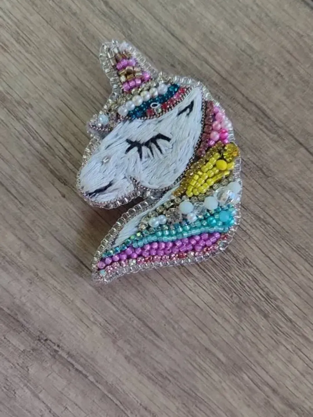 Brooch embroidery Unicorn brooch, Embroidered  brooch, Beaded brooch, Embroidered jewelry, pin brooch, pins handmade