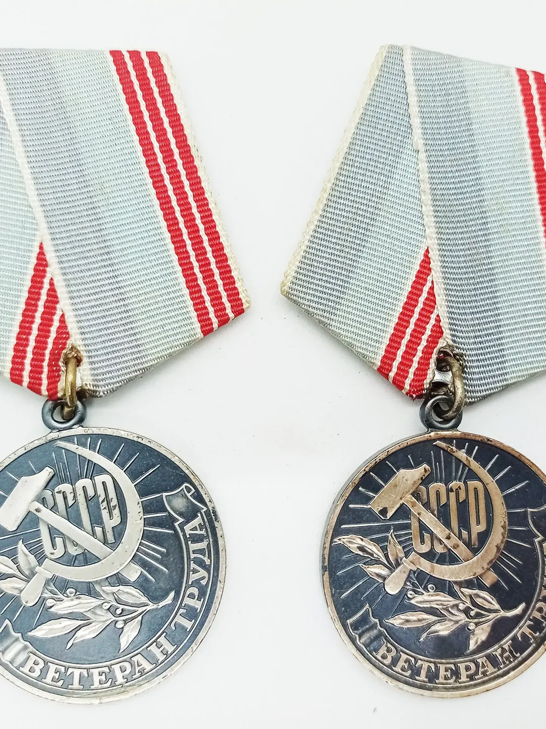 Two SOVIET RUSSIAN MEDALS Veteran of Labor Award for labor in the ussr