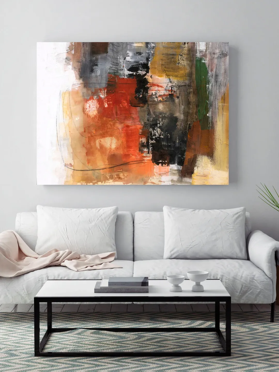 Abstract Landscape Painting original, Personalize Modern abstract Original, Colorful Texture Rolled Canvas Landscape, Fine Artwork Gift