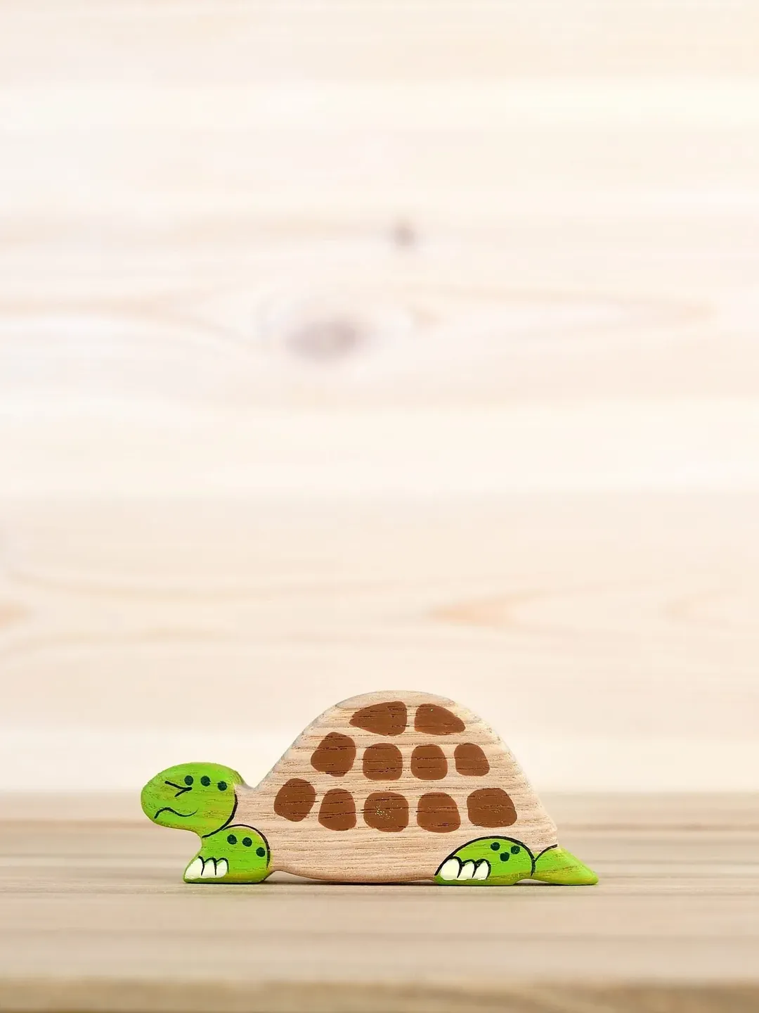 Wooden toy Tortoise figurine Safari animal toys African animals