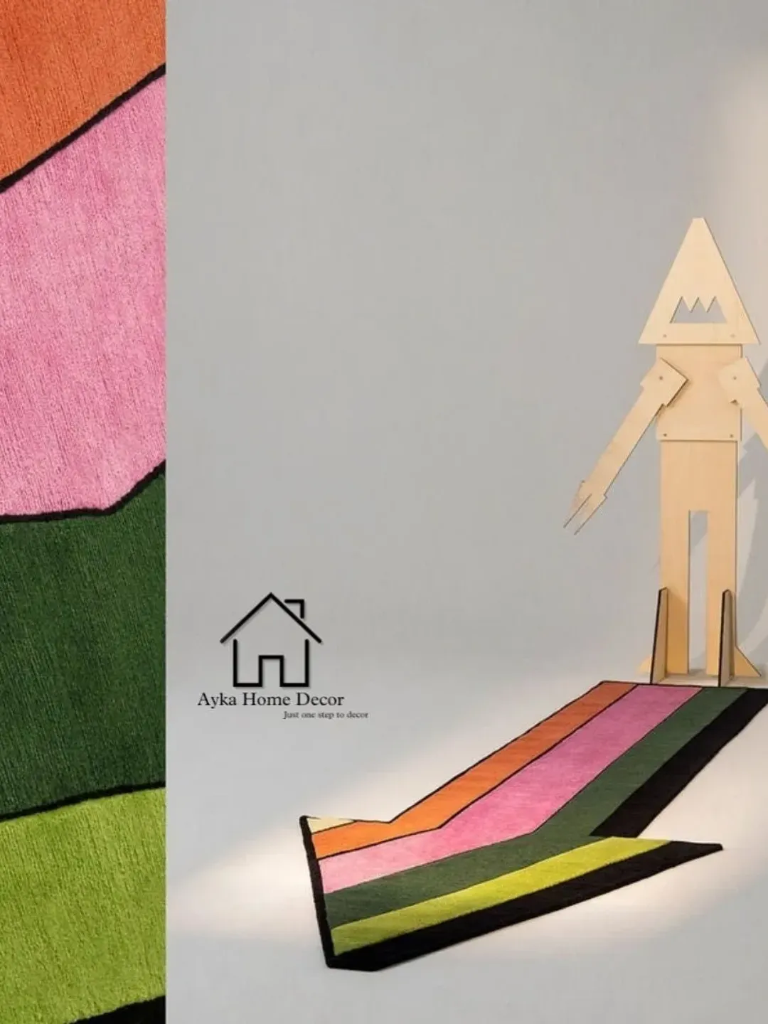 Runner Hand Tufted Wool Rug Area Rug Handmade Area Rug Hand Tuft Modern Rugs for Living Room Rugs Abstract rug irregular rug squiggle rug