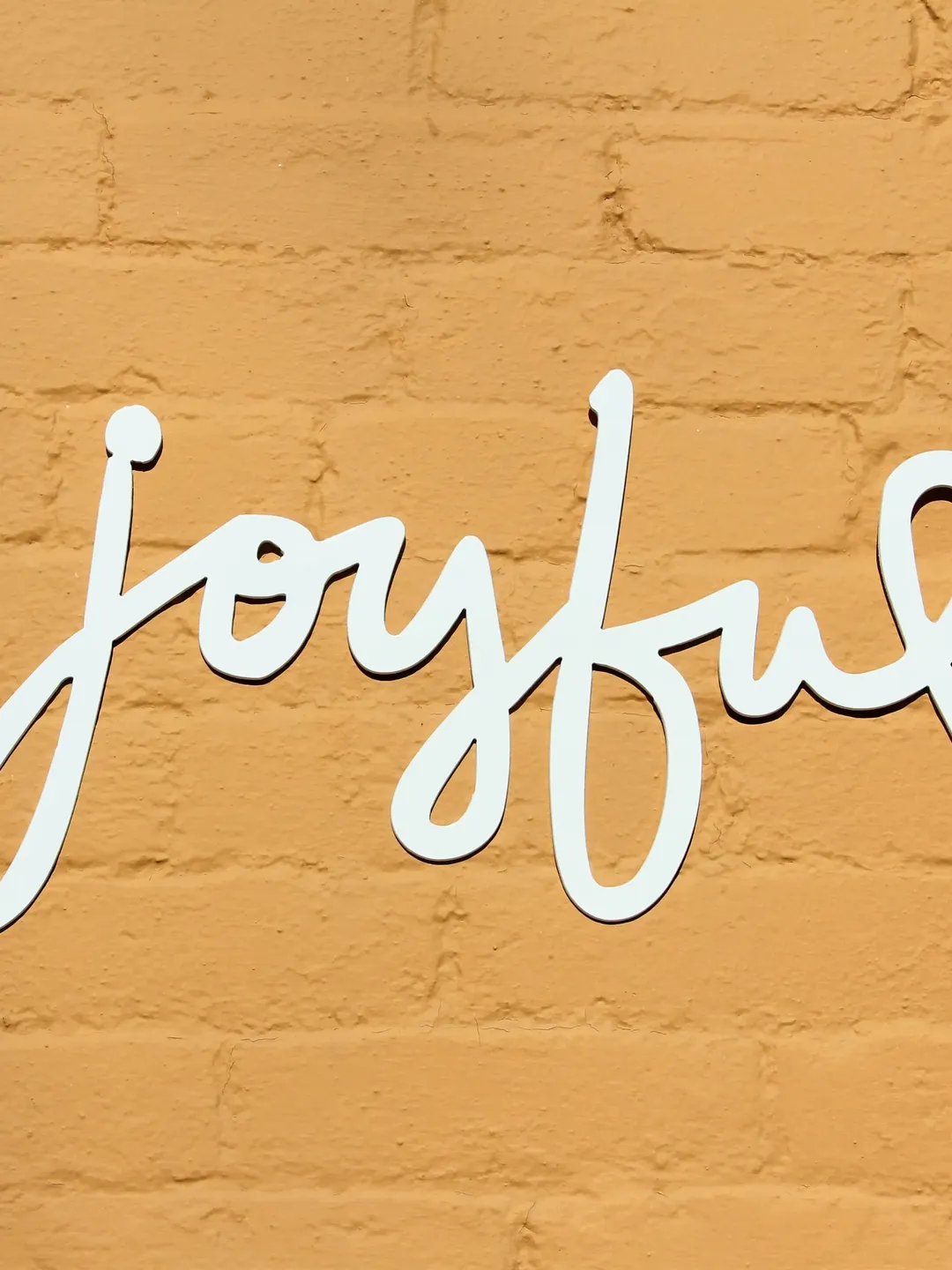 joyful Metal Wall Decor, joyful fancy wall hanging, joyful scroll design Wall Sign