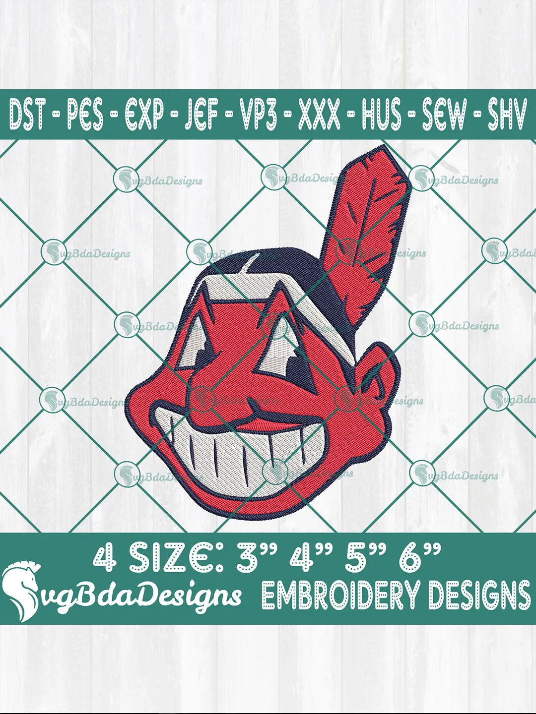 Cleveland Guardians Baseball Embroidery Designs – MLB Logo Digital Files