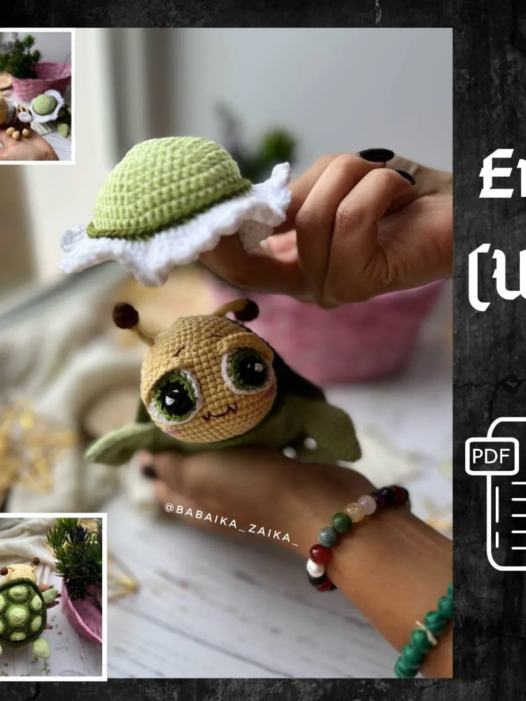 PDF Crochet Bee - Turtle Pattern, Amigurumi Turtle Pattern, Crochet Insect, Crochet Bee Doll, Crochet Pattern, Amigurumi Cute Turtle