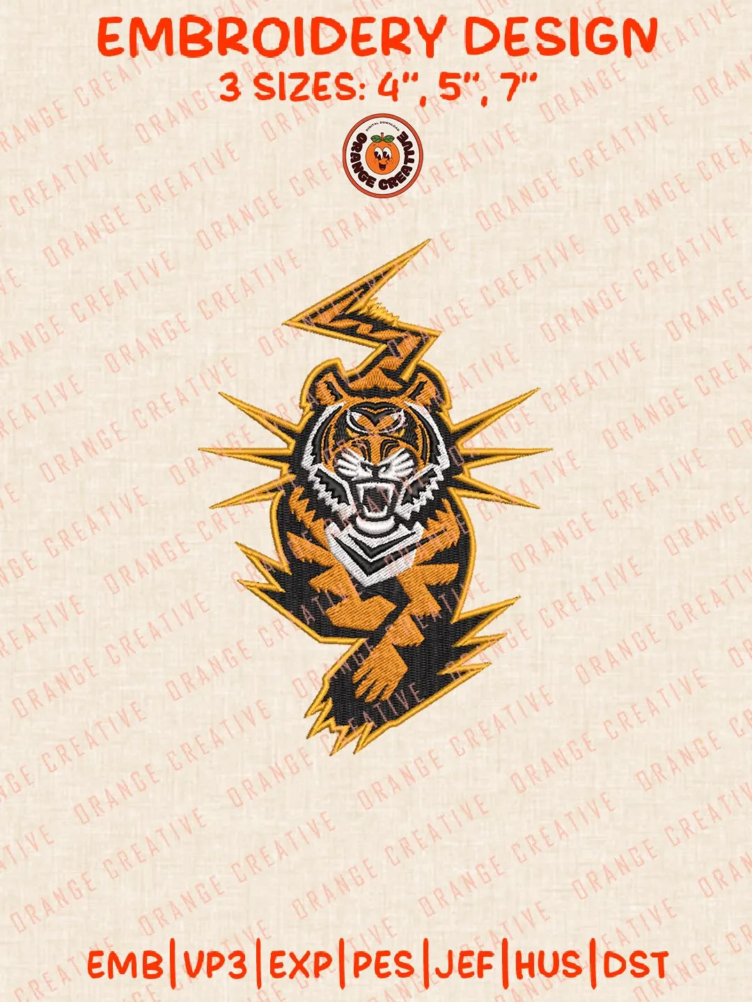 NCAA Idaho State Bengals Mascot Embroidery Design, NCAA Team Logo Embroidery Design, Machine Embroidery Design File, 4 Sizes, Custom Size, Digital Download