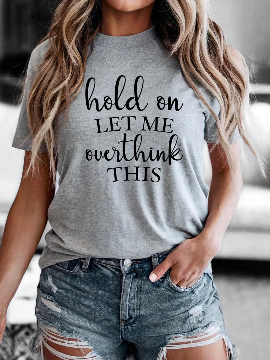Hold On Let Me Overthink This T-shirt,  No Rush T-shirt, Funny T-Shirt Christmas Gift Shirt, Christmas Tee Shirt, New Year Gift Shirt.