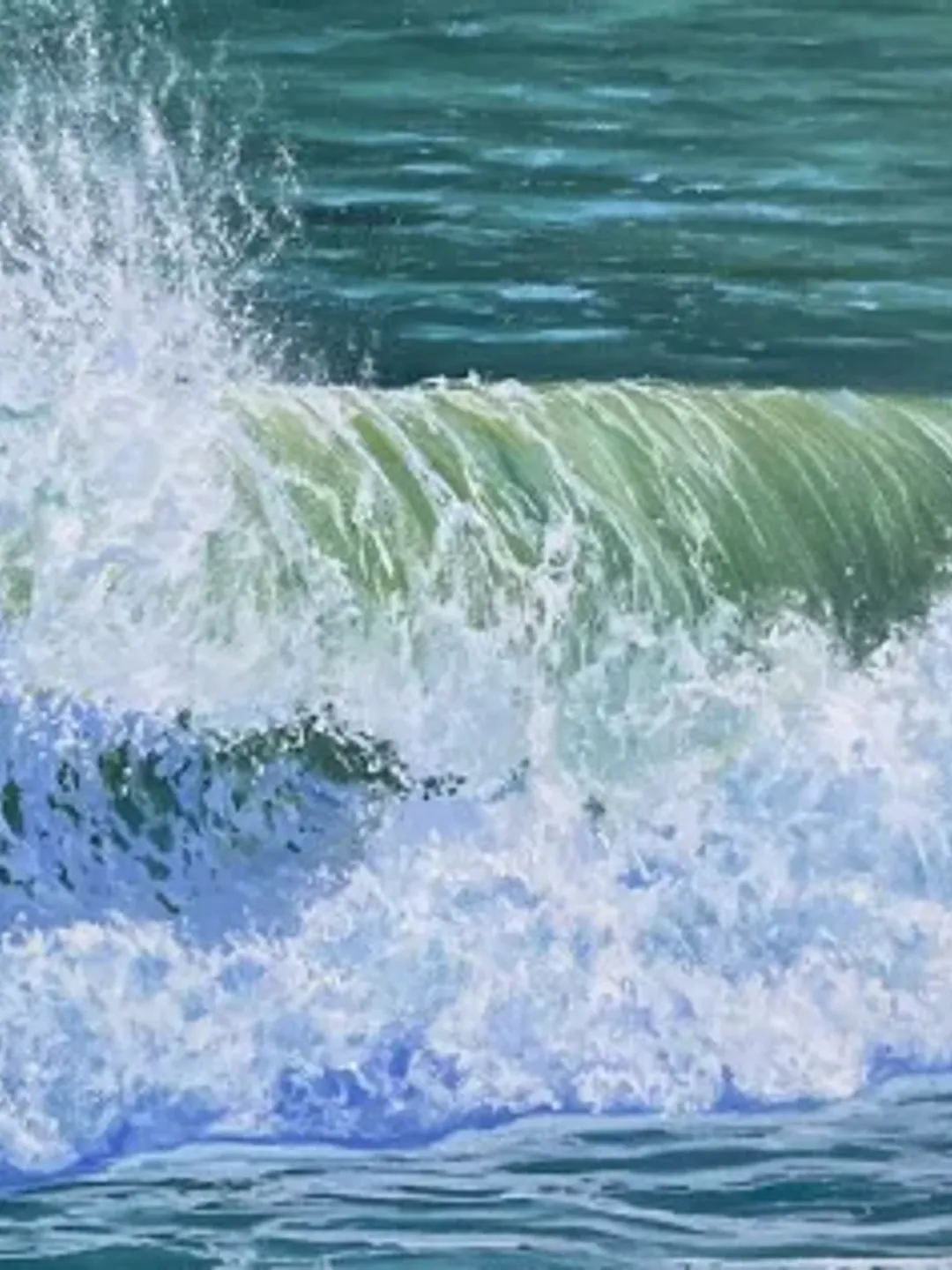 Painting on canvas “Wave”, oil, size 45 x 60 cm