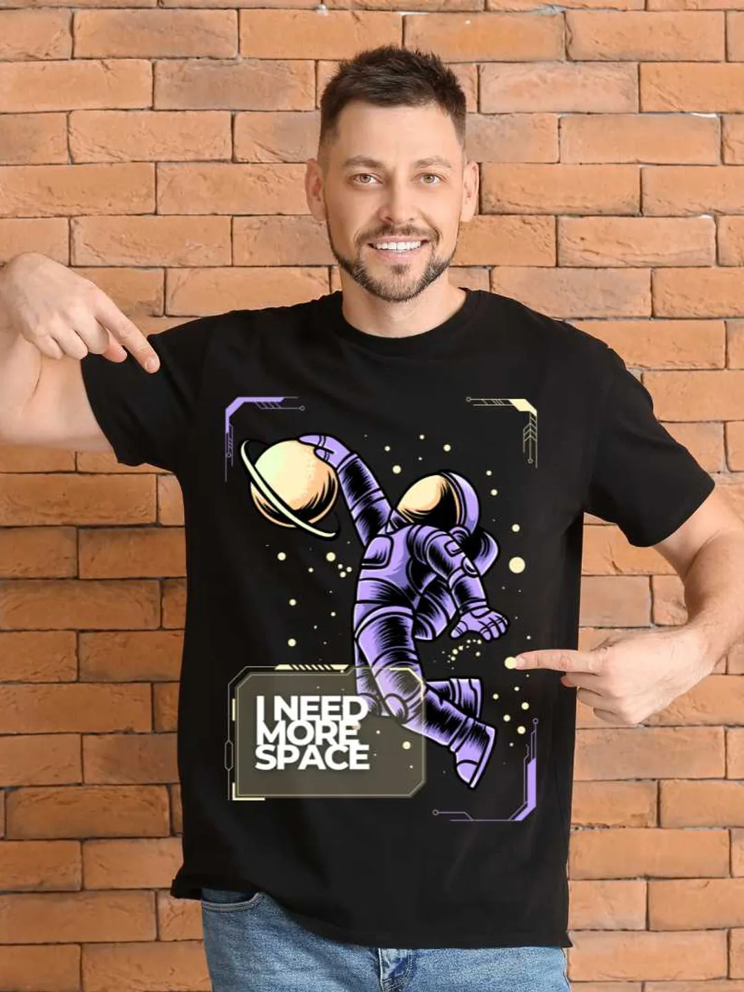 Cosmic Basketball Astronaut PNG - I Need More Space Graphic - Premium Digital Vector for Print on Demand &amp; Sublimation - High-Res Streetwear Design.