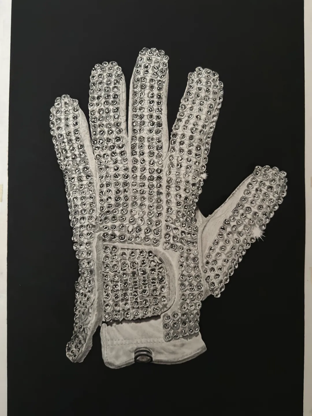 Michael Jackson's glove” №1 painting/handmade, pencil and charcoal