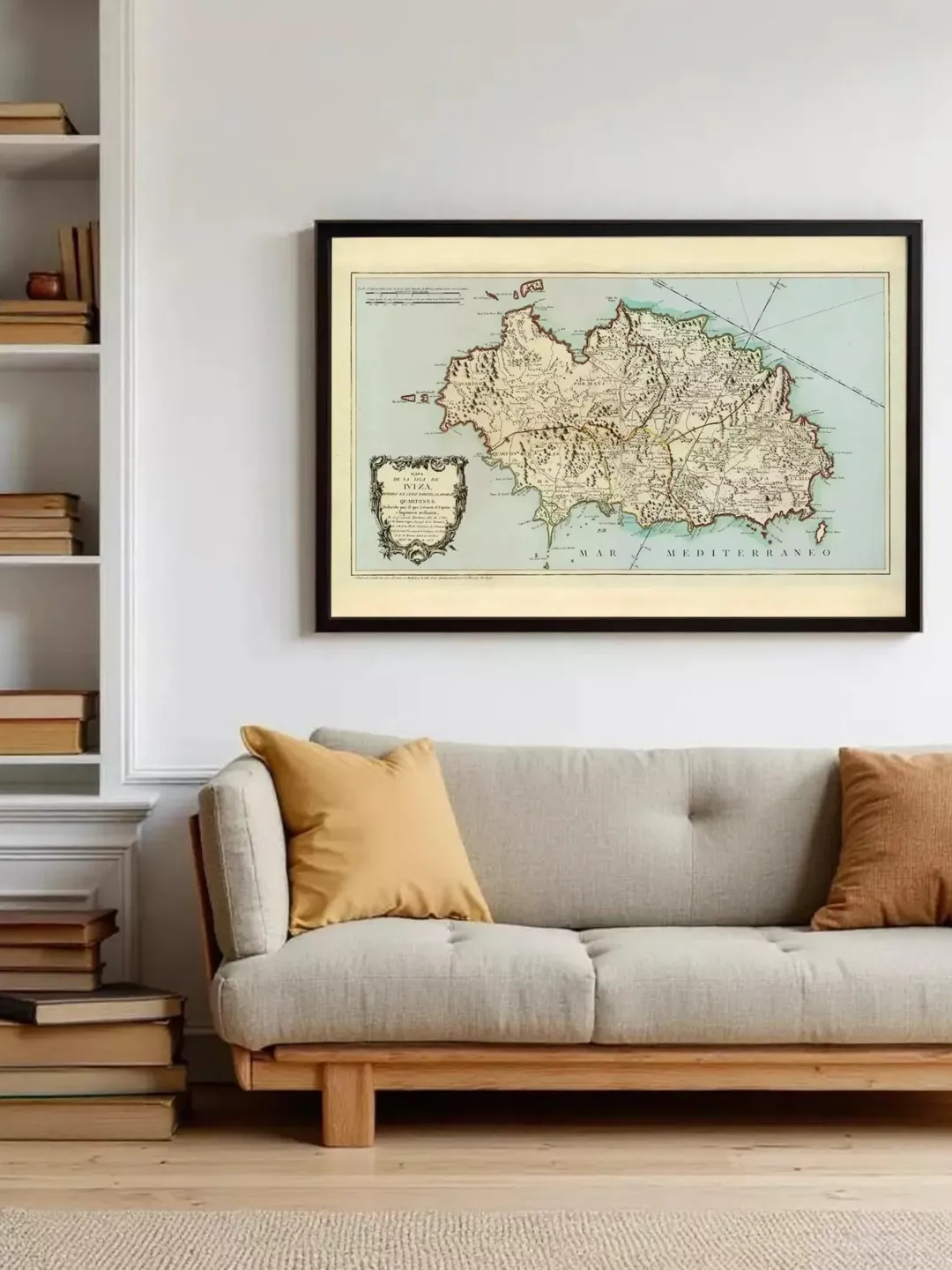Vintage 1778 Ibiza Island Map Print | Antique Spain Wall Art