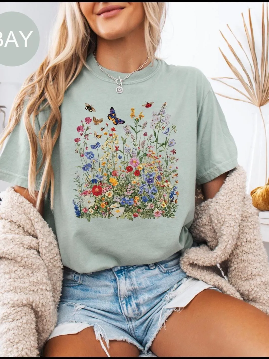 Comfort Colors® Vintage Flowers Shirt, Wildflowers Shirt, Botanical Shirt, Floral Cottagecore Shirt, Plant Mom Shirt, Flower Shirt for Women