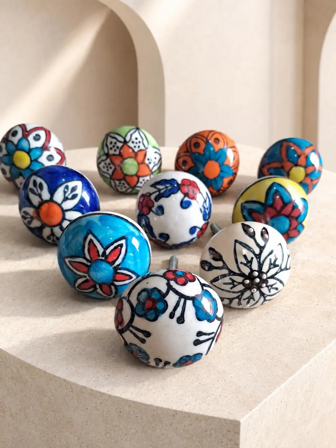 boho dresser knobs Ceramic Cabinet Set of 10, Colorful Floral Drawer Pulls, Handles, Kitchen Cupboard Hardware, Furniture Decor, Home Decor A soulful accent for mooncelestial quirky drawer knobs Size:UK14 - (US10) Alexis Dress / Portugal