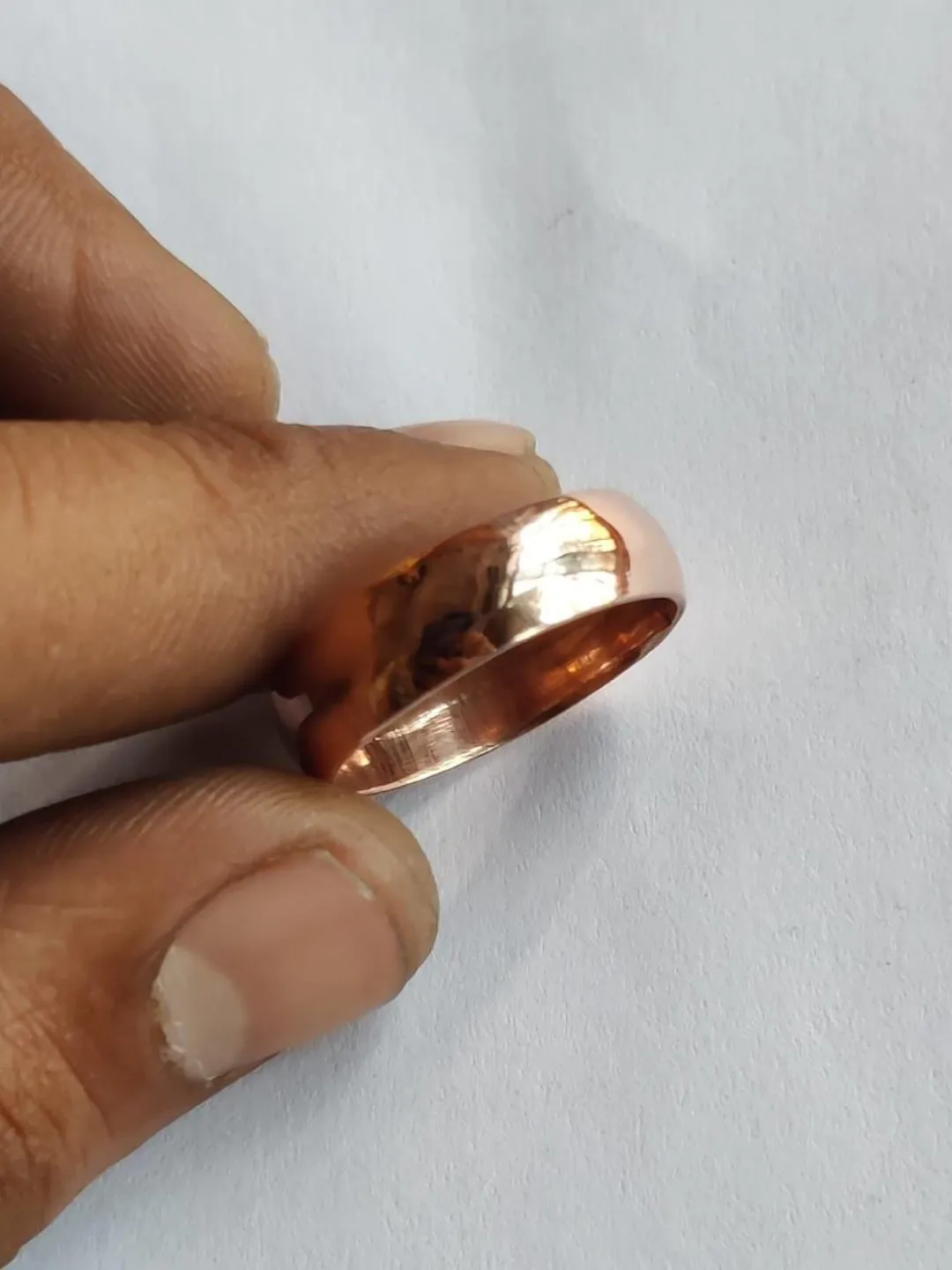 Handmade Solid Copper Band Ring: Statement Anniversary Ring