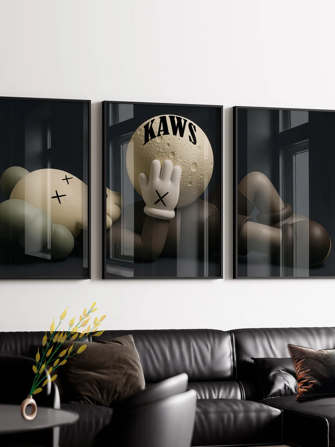 KAWS Graffiti Poster Set of 3: Hypebeast Sneaker Art (Digital