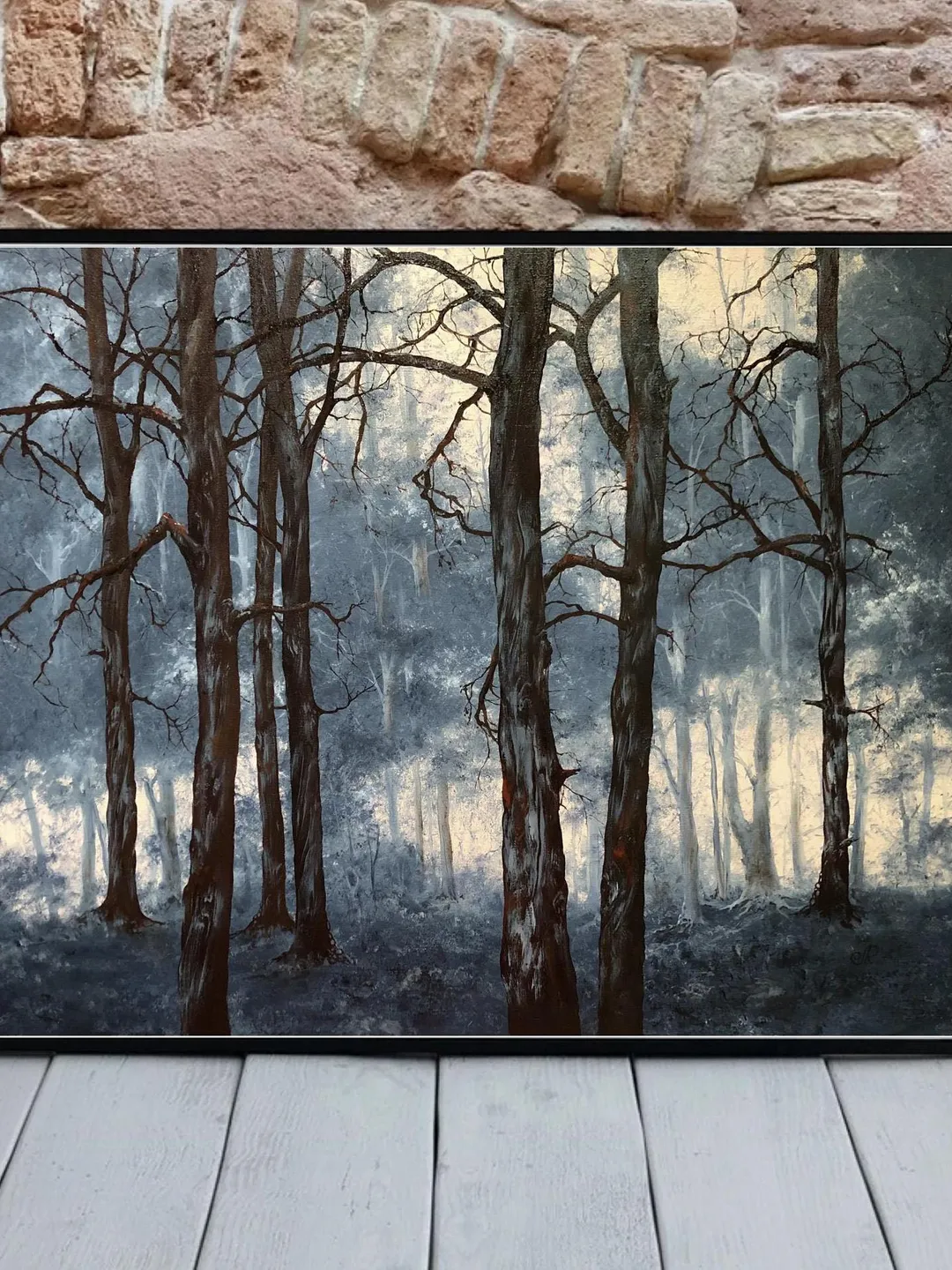Forest Oil Painting Trees Original Oil Wall Art