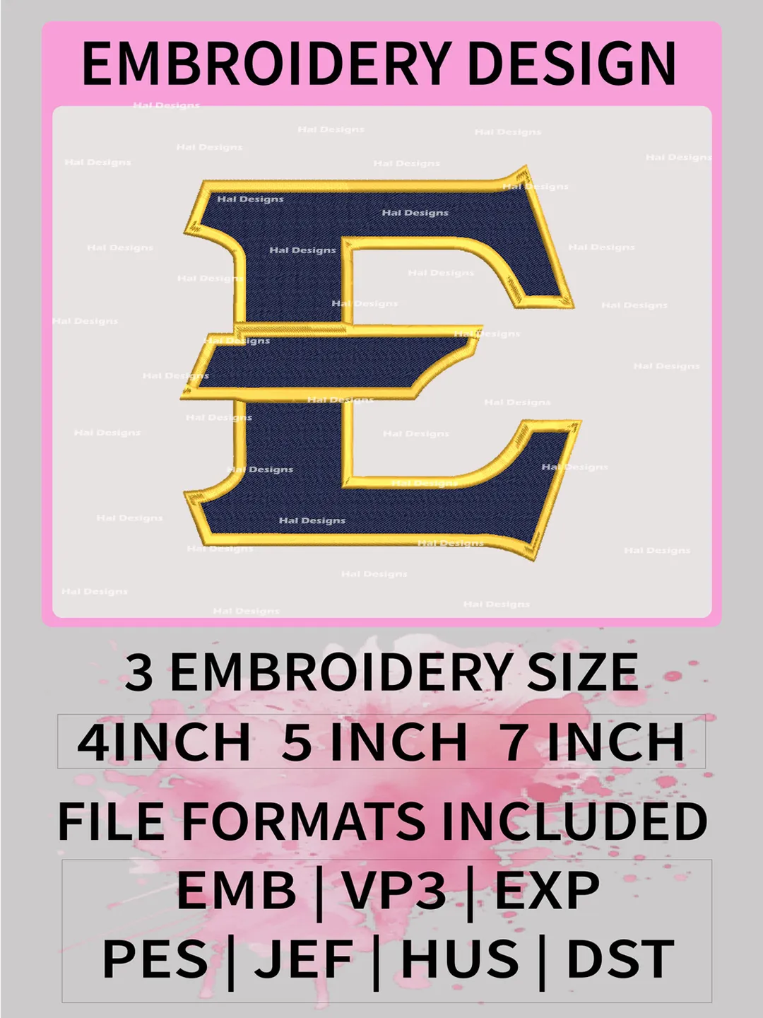 NCAA East Tennessee State Buccaneers Embroidery File, 3 Sizes, 6 Formats, NCAA Machine Embroidery Design, NCAA Logo, NCAA Teams