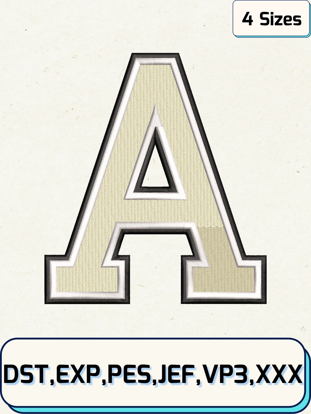 Army Black Knights Secondary Logo Embroidery Design Files, NCAA Logos Embroidery Designs, Machine Embroidery Files, 4 Sizes