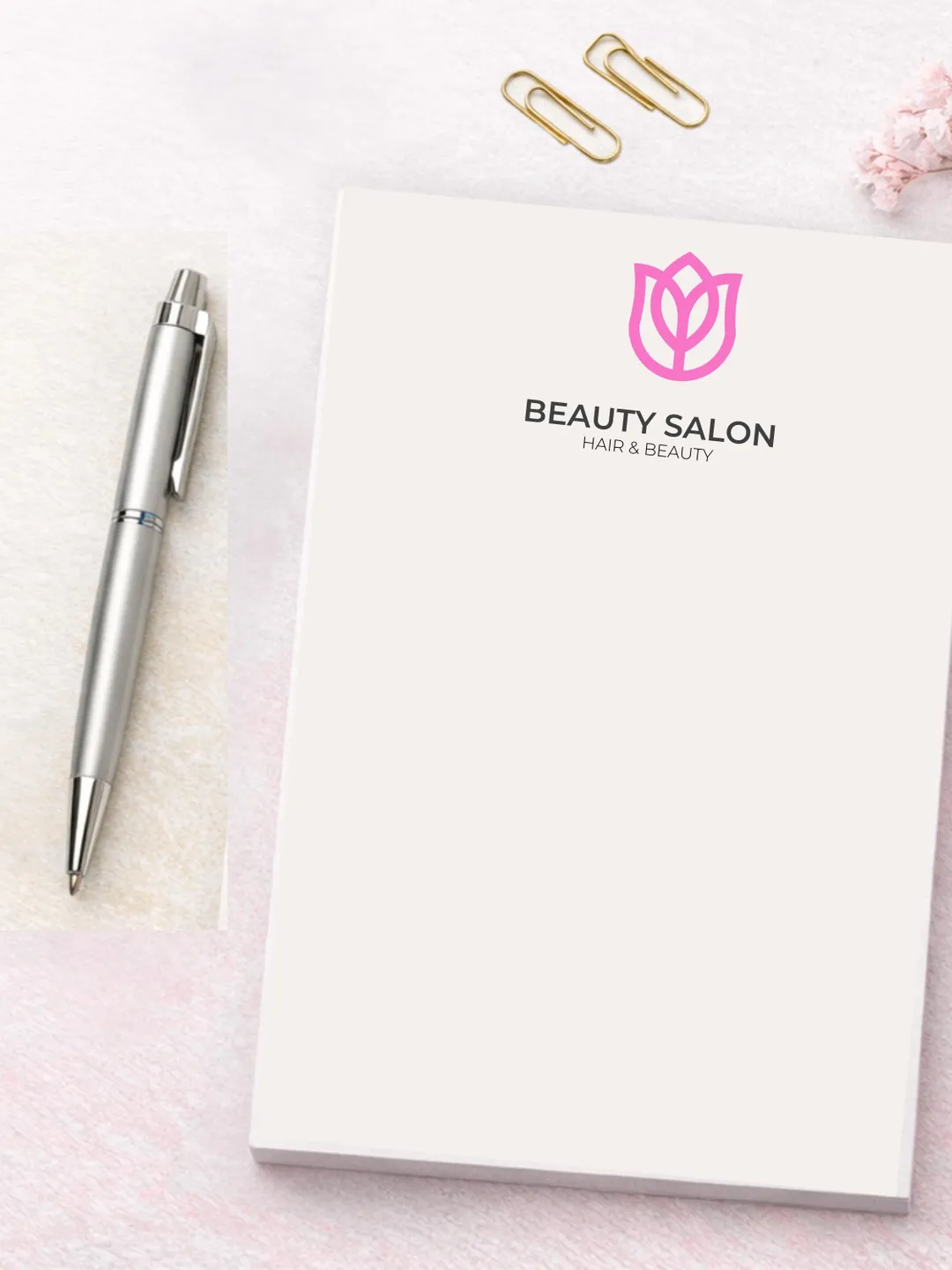 Saloon Notepad Personalized Hair Stylist Notepad | Custom Logo Salon Stationery ...