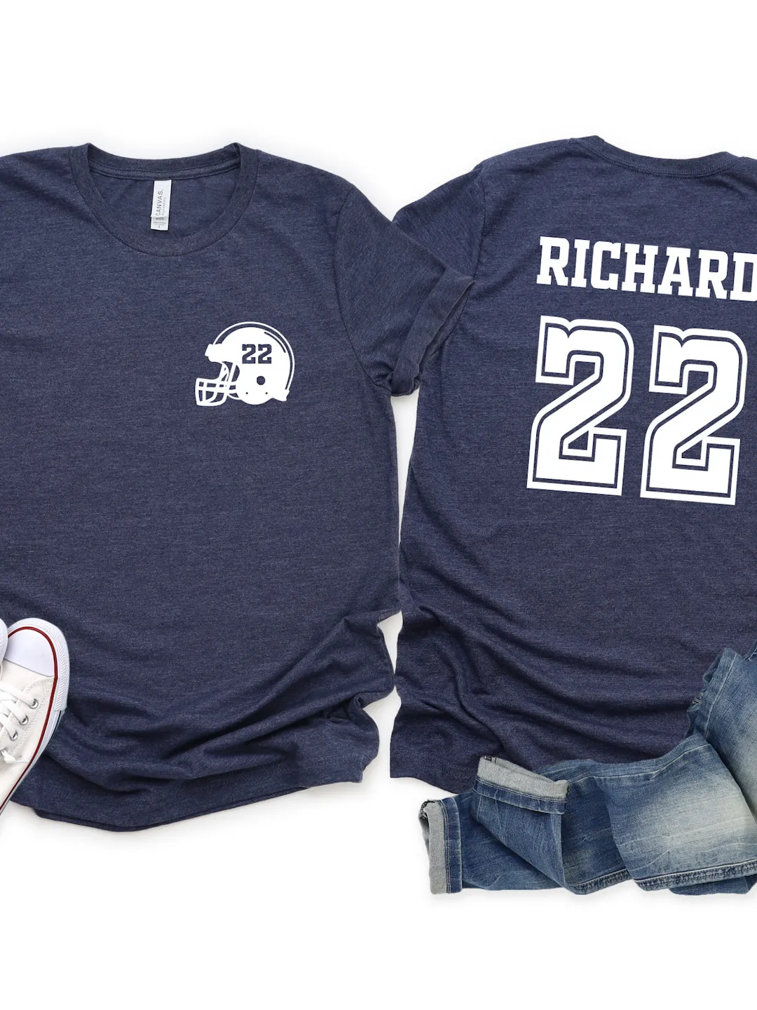Custom Team Name and Number Football Shirt, Personalized Team Sweatshirt School Varsity