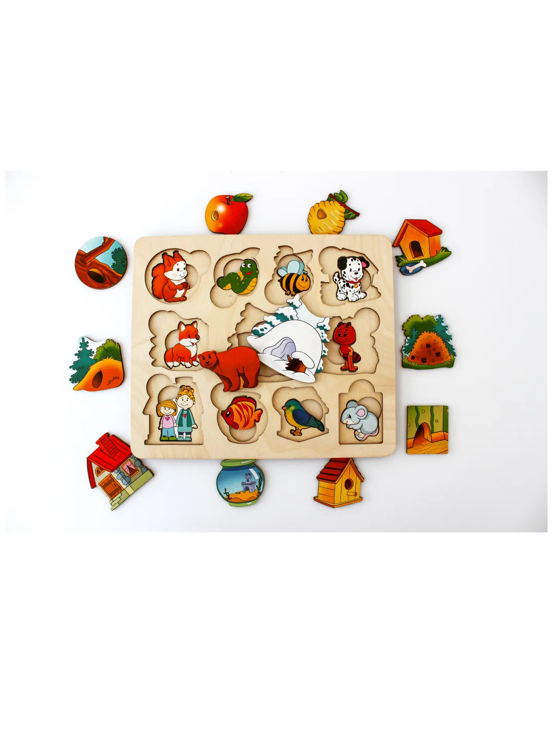 Wooden Puzzle - dump truck, Toddler Toys Age 3 4 5 year, Wood Montessori