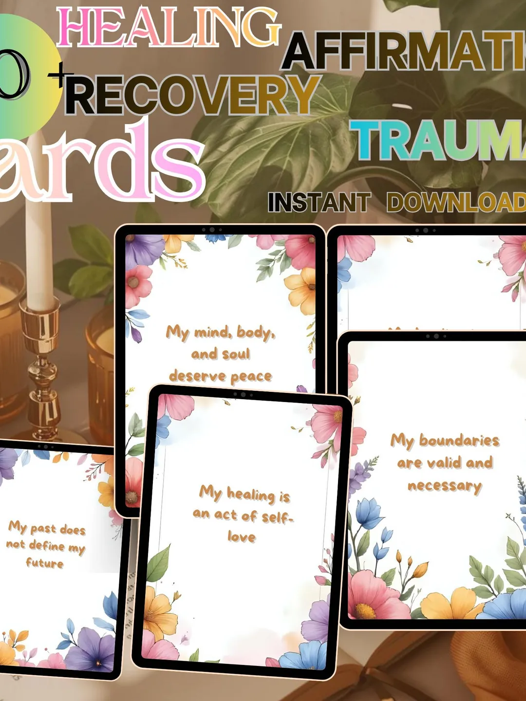 Mindfulness Affirmation Cards | Daily Calm, Self Love & Positive Focus