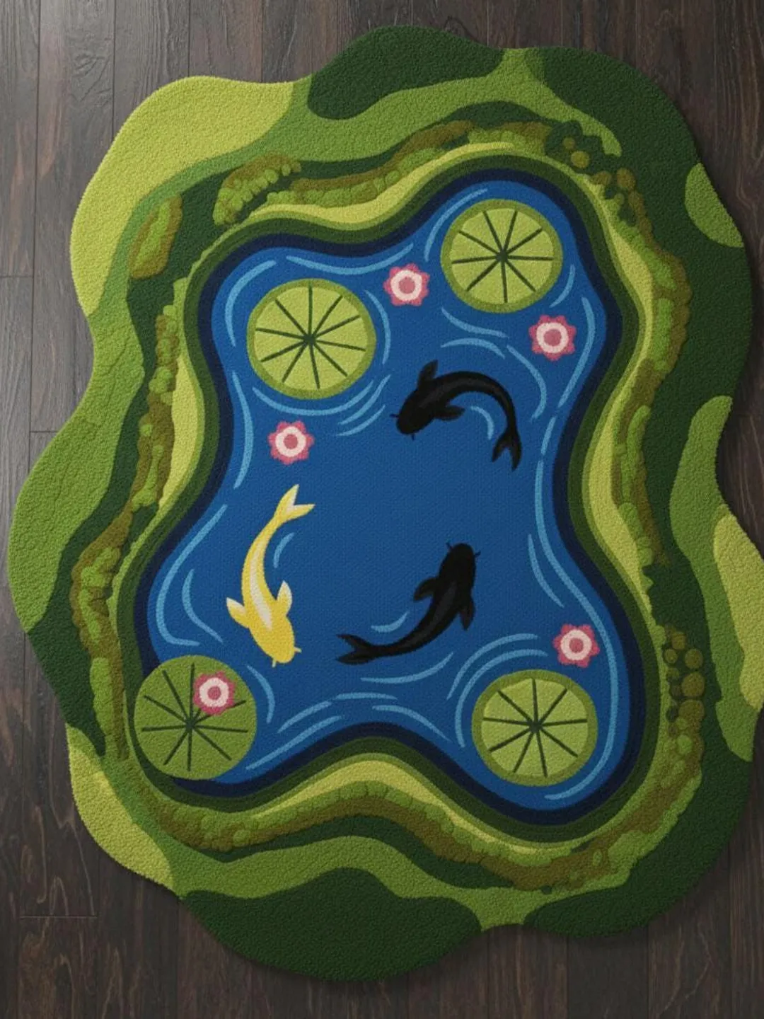 Koi Pond Area Rug, Plush Nursery Rug